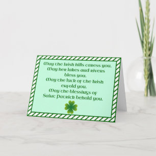 Tarjeta Bendición irlandesa
