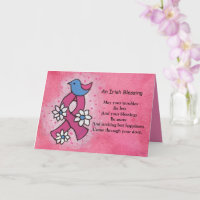 Bendición Irlandesa Cáncer de Seno Listón Rosa Páj