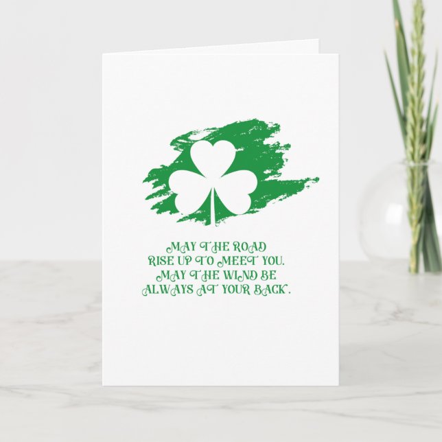 Tarjeta Bendición irlandesa del día de San Patricio (Anverso)