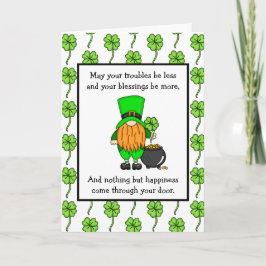Tarjeta Bendición irlandesa | Feliz día de San Patricio |