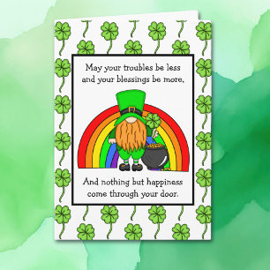 Tarjeta Bendición irlandesa   Feliz Día de San Patricio   