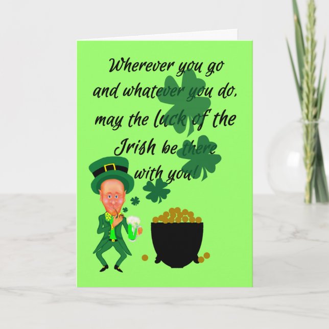 Tarjeta Bendición irlandesa por el Día de San Patricio (Anverso)