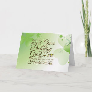 Tarjeta Bendición Irlandesa Que la Gracia de la Protección