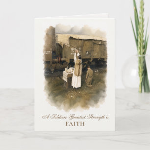 Tarjeta Bendición Militar Católica Oración de Despliegue