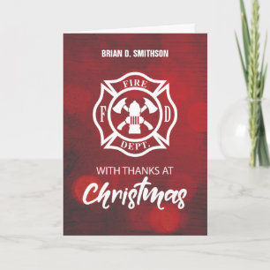 Tarjeta Bendición para los Navidades de bomberos Gracias E
