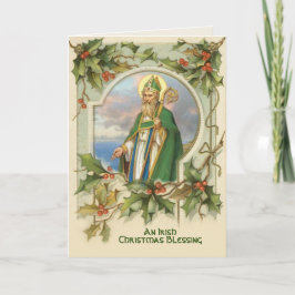 Tarjeta Bendición para los Navidades irlandeses de la époc