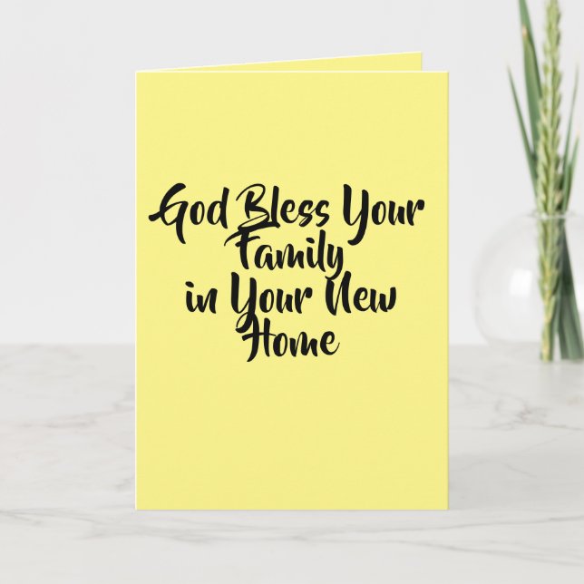 Tarjeta Bendición por un nuevo hogar. (Anverso)