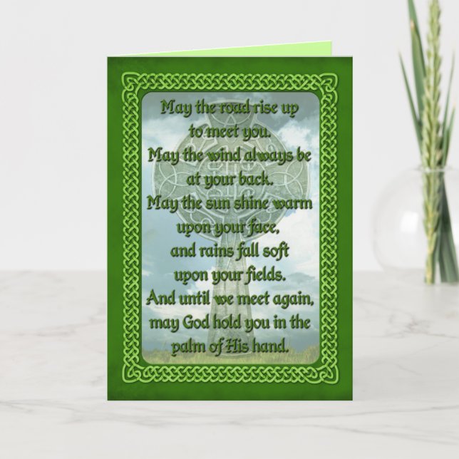 Tarjeta Bendición verde irlandesa (Anverso)