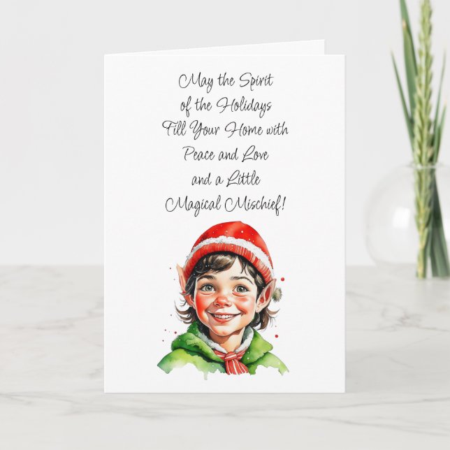 Tarjeta Bendiciones a los Navidades de Cute Vintage (Anverso)