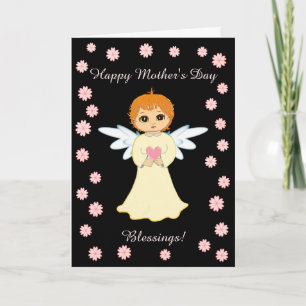 Tarjeta Bendiciones Angel del Día de la Madre