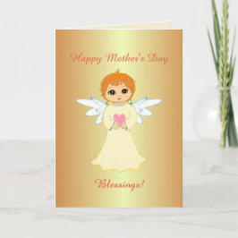 Tarjeta Bendiciones Angel del Día de la Madre