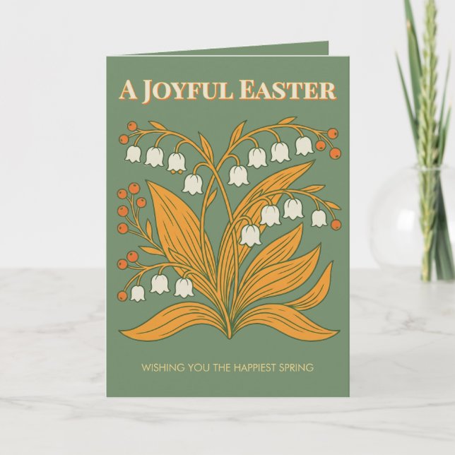Tarjeta Bendiciones botánicas modernas de Pascua (Anverso)