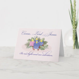 Tarjeta Bendiciones de Adviento Ven Señor Jesús Corona de