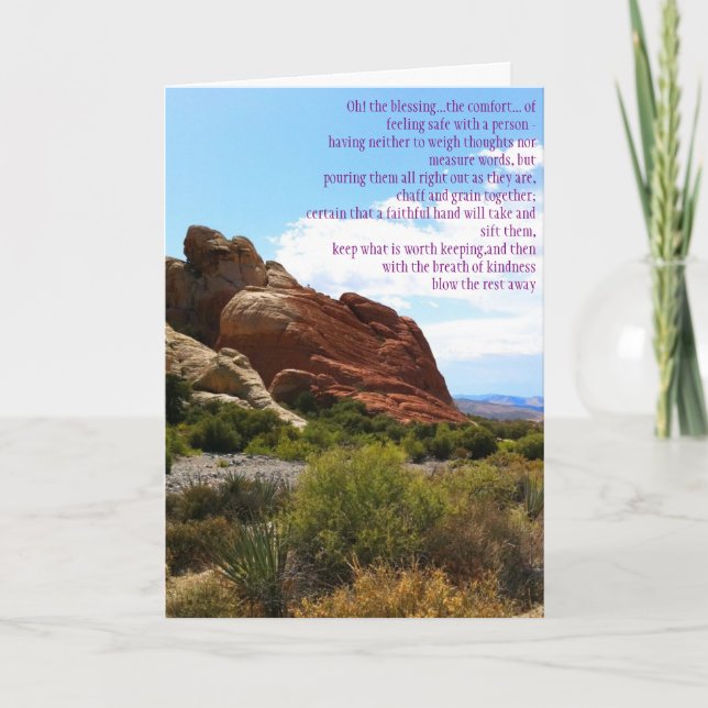 Tarjeta Bendiciones de amistad (Anverso)