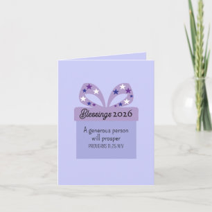 Tarjeta Bendiciones de Año Nuevo 2026 Prosperidad Escritur