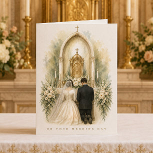 Tarjeta Bendiciones de Boda Católica Reliquia