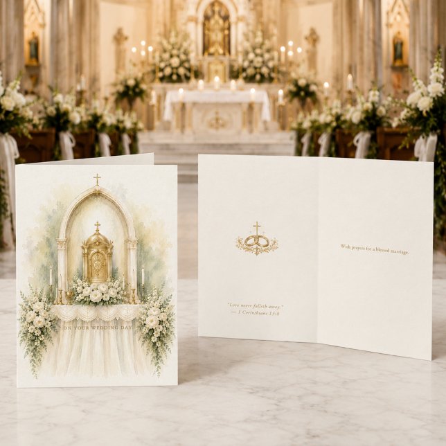 Tarjeta Bendiciones de Boda Católica Saludo (Subido por el creador)