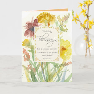 Tarjeta Bendiciones de Boda Felicitaciones Efesios Biblia