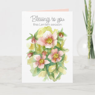 Tarjeta Bendiciones de Cuaresma Rosas de Cuaresma Cristian