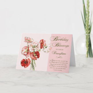 Tarjeta Bendiciones de cumpleaños a una hija especial