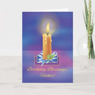 Tarjeta Bendiciones de cumpleaños de sacerdote católico co