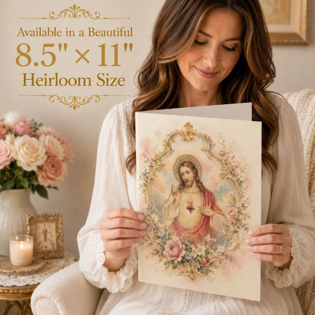 Tarjeta Bendiciones de cumpleaños del Sagrado Corazón tama (Subido por el creador)