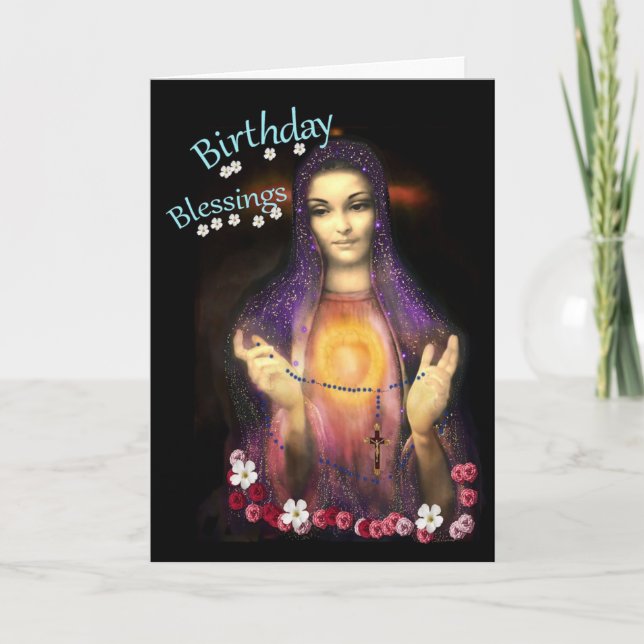 Tarjeta Bendiciones de cumpleaños y un bello aguijón (Anverso)