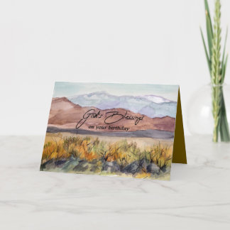 Tarjeta Bendiciones de Dios en las montañas del desierto d
