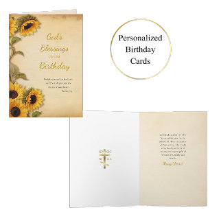 Tarjeta Bendiciones de Dios en tu cumpleaños ortodoxo