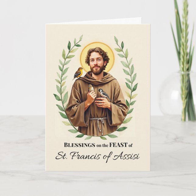Tarjeta Bendiciones de la Fiesta de San Francisco de Asís  (Anverso)