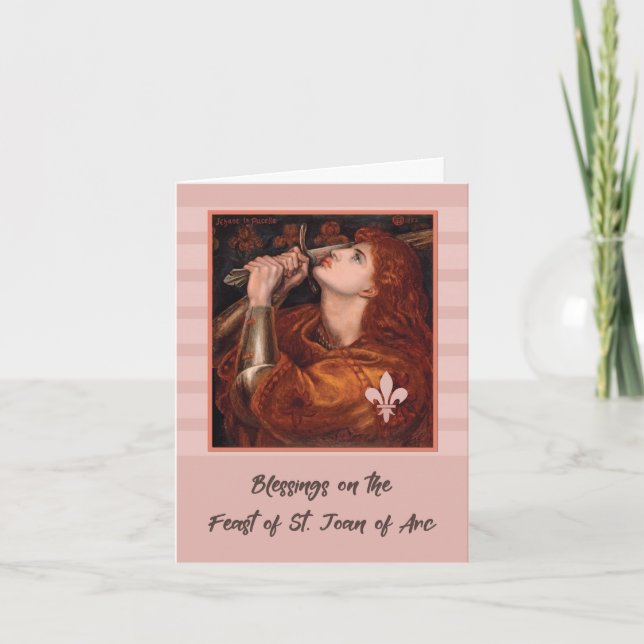 Tarjeta Bendiciones de la Fiesta de Santa Juana de Arco (Anverso)