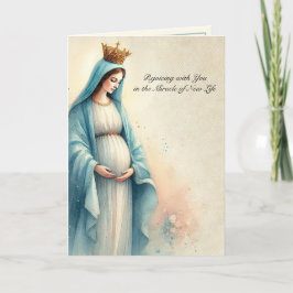 Tarjeta Bendiciones de la nueva vida Nueva Madre Católica