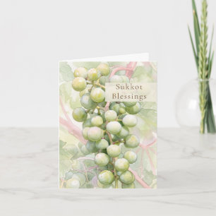 Tarjeta Bendiciones de la uva de Sukkot