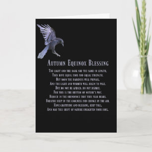 Tarjeta Bendiciones de Mabon del Equinoccio de Otoño