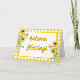 Tarjeta Bendiciones de otoño