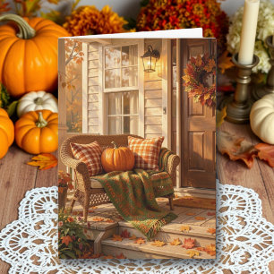 Tarjeta Bendiciones de Otoño Pórtico de Otoño
