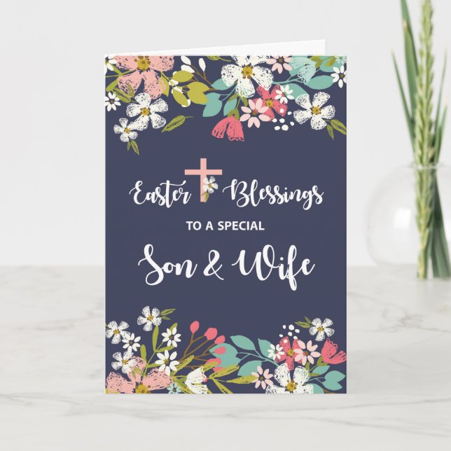 Tarjeta Bendiciones de Pascua del Hijo y la Esposa del Cri (Anverso)