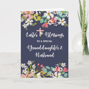 Tarjeta Bendiciones de Pascua para Nietos y Esposos