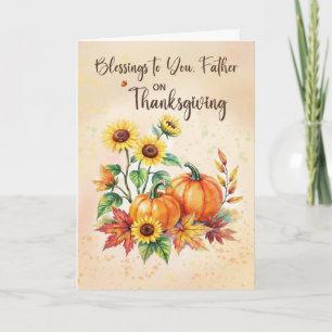Tarjeta Bendiciones de sacerdote católico Día de Acción de