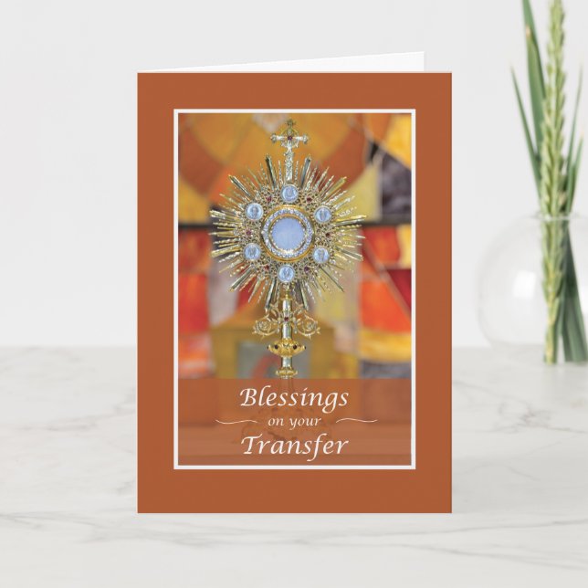 Tarjeta Bendiciones de sacerdotes en la Monstrancia de la  (Anverso)