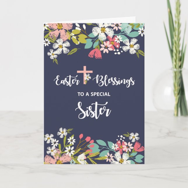 Tarjeta Bendiciones de Semana Santa de las Flores de Crist (Anverso)