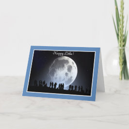 Tarjeta Bendiciones de solsticio de verano con luna llena