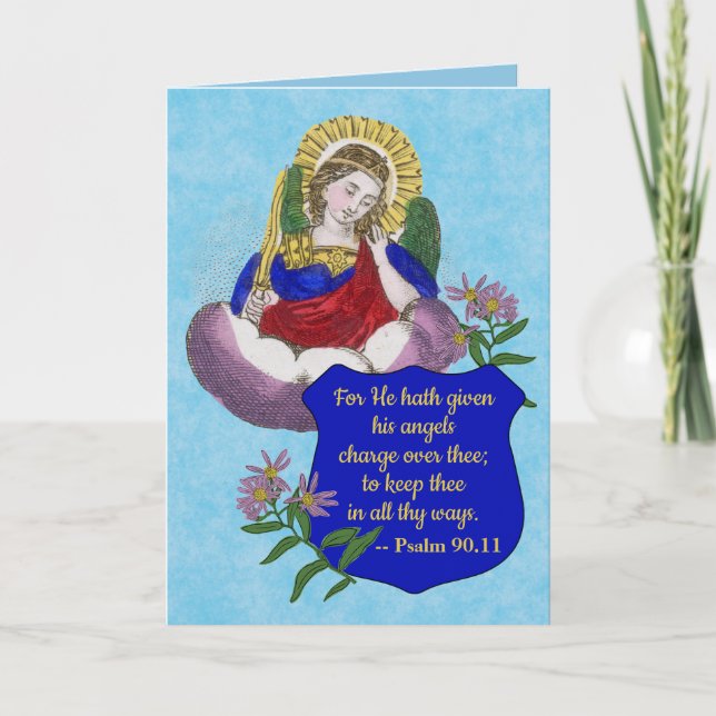 Tarjeta Bendiciones de St. Michael (M 09) por saludo polic (Anverso)