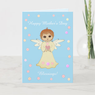 Tarjeta Bendiciones del ángel del día de madre