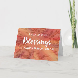 Tarjeta Bendiciones del Día de Apreciación del Pastor de n