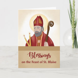 Tarjeta Bendiciones del Día de la Fiesta de San Blas