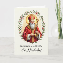 Tarjeta Bendiciones del Día de la Fiesta de San Nicolás Co