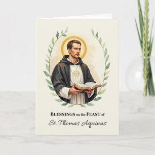 Tarjeta Bendiciones del Día de la Fiesta de Santo Tomás de