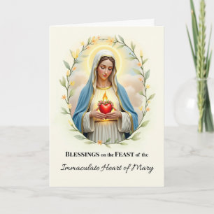Tarjeta Bendiciones del Día de la Fiesta del Inmaculado Co