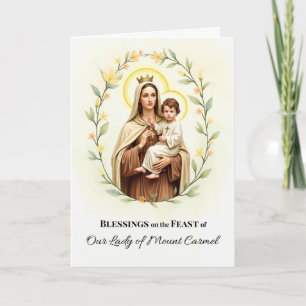 Tarjeta Bendiciones del Día de Nuestra Señora del Monte Ca